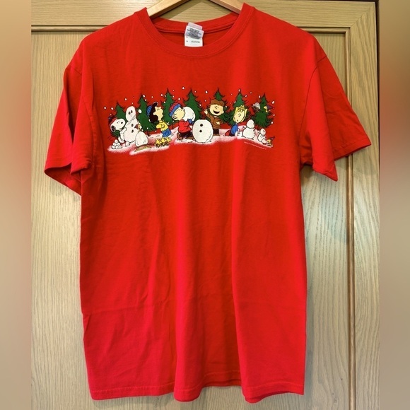 Vintage Peanuts Gildan Cotton Men's Boxy Tee Short Sleeve Snowman / large - Picture 1 of 11
